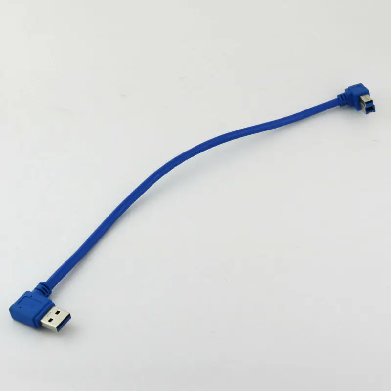 

Premium USB 3.0 Type A Male To Type B Male Jack 90 Degree Left Angle Cable