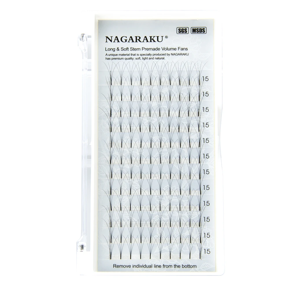 

NAGARAKU 12 Lines 3D-6D Premade Volume Fans Russian Volume Eyelash Black Faux Mink Premium Eyelash Application Eyelash extension