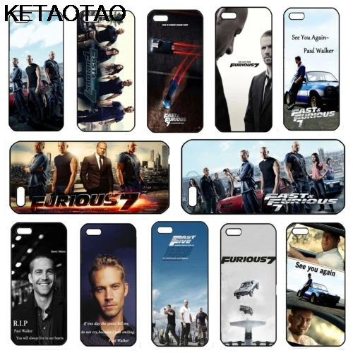 KETAOTAO Пол Уокер Форсаж чехол для телефона s iPhone 4S 6 5C 5S 6S 7 8 SE 5Plus XR XS Max из мягкого ТПУ