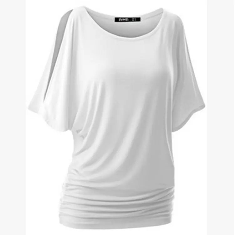 CALOFE летняя зимняя женская футболка модная футболка свободного кроя с круглым вырезом Топы со сплошным коротким рукавом женская футболка с рукавом летучая мышь