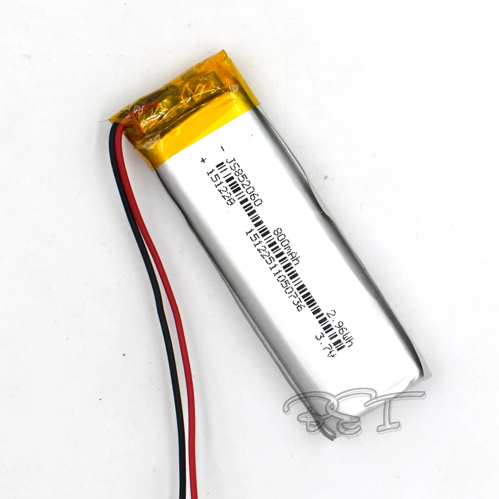 

10Pcs 3.7V 800mAh Li-Po Li Ion Rechargeable Battery 852060 Lithium Polymer Cells For Mp3 MP4 MP5 GPS PSP Mobile Bluetooth