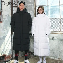 Tcyeek женский пуховик с капюшоном, плотное зимнее пальто, мужская одежда, корейский теплый длинный пуховик, модная верхняя одежда 201905066