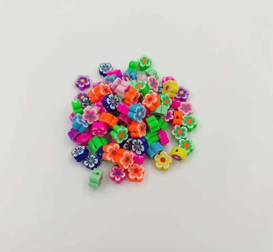200 팩 100 개/갑 10mm 혼합 색상 과일 모양 스페이서 비즈 폴리머 클레이 비즈 DIY 수제 액세서리