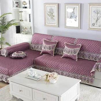

Waterproof Quilted Sofa Couch Cover Towel Jacquard Lace Silk Chair Cover Arm Towel Cover Furniture Protector Home Decoration D20