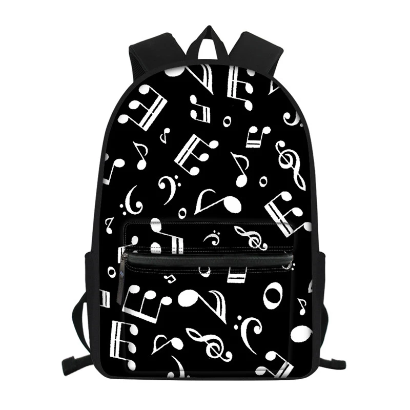 

WHEREISART Music Note Girls Backpack,Elementary Children School Bag Book Bag with Pocket Backpack for Kids Women Satchel Mochil