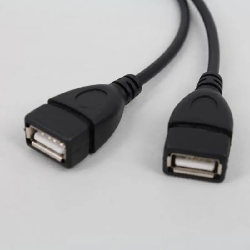 USB 2,0 штекер 2 двойной USB гнездовой разъем сплиттер концентратор шнур питания адаптер для ПК ноутбука