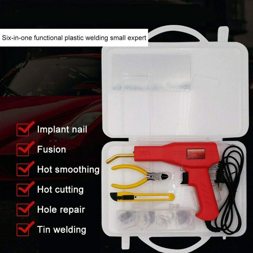 

50W Car Bumper Repair Welding Gun Welder Hot Stapler Welding Machin Kit Welding Repairing Tool Hot Staplers Soldering Iron Set