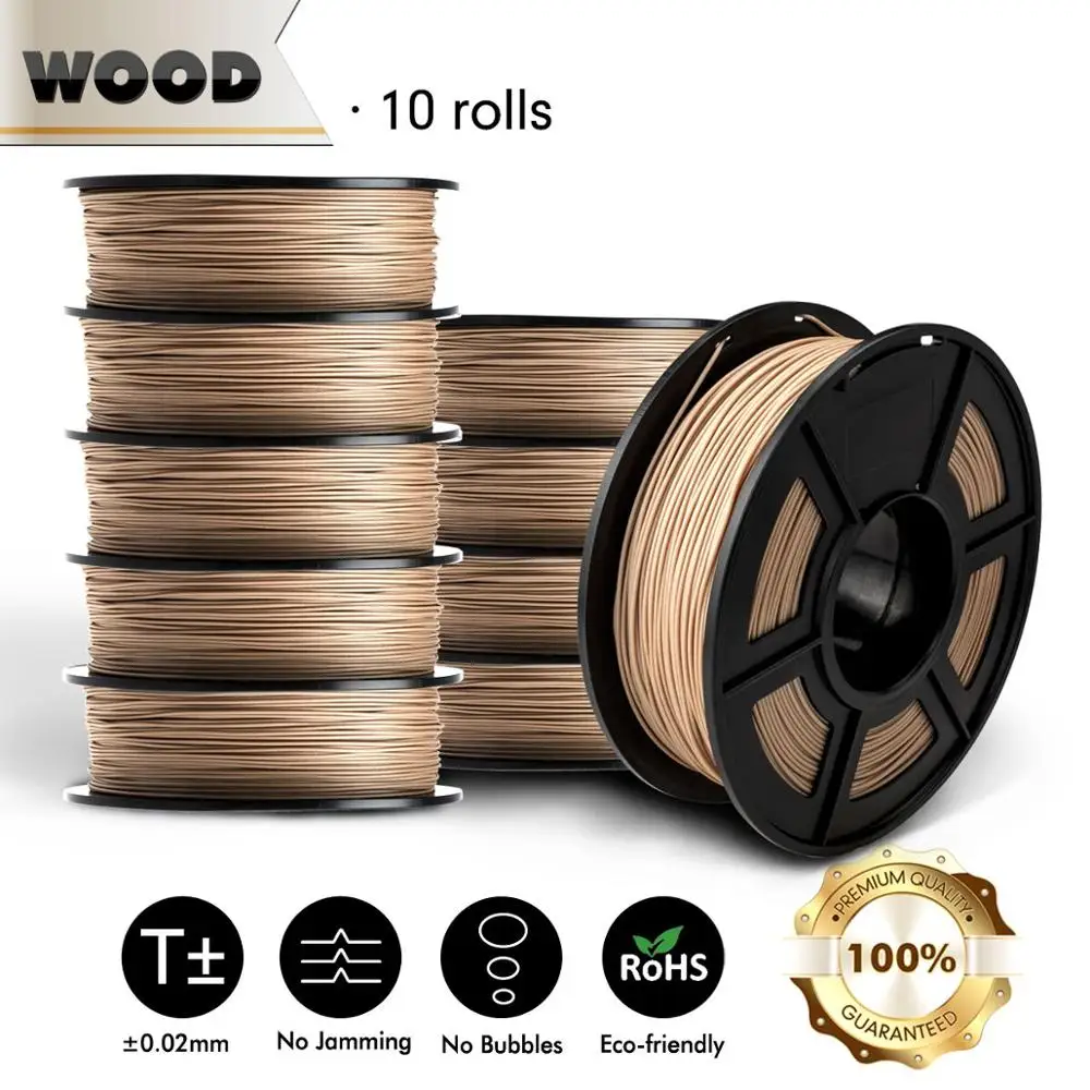 SUNLU WOOD Filament 10KG PLA PETG WOOD ABS 3D Printer Filamen pla Filament 1KG a Roll