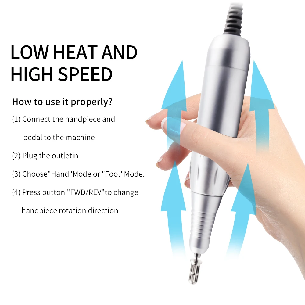 Online 32W 35000RPM Pro Elektrische Nagel Bohrer Maschine Gerät für Maniküre Pediküre Dateien mit Cutter Nail art Bohrer Stift maschine Werkzeuge