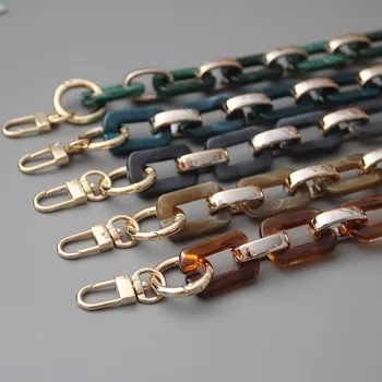 

New Bag Chain Women Acrylic Metal Chain Luxury Strap Women Shoulder Clutch Handle Chain