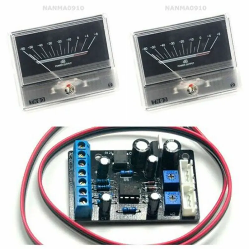 

2pcs TN90 VU Meter DB Level Header w 1pc TA7318P Power Supply Driver Board