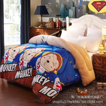 

Cashmere and Velvet Fabrics Warm Cartoon Winter Wool Quilt Thickening Quilt Quilt Quilt Super Large Dual Farley