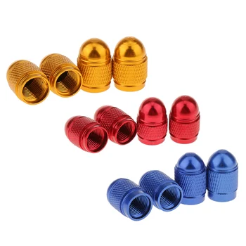 

12pcs (Red+Gold+Blue) Anodized Tires Valve Stem Cap Covers for Car Truck