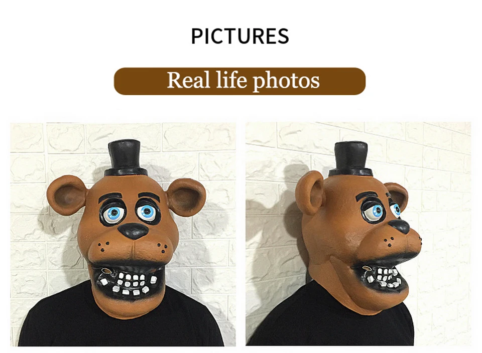 Латексная Маска Five Nights at Freddy's 3, костюм на Хэллоуин, вечерние, для выступлений, смешной реквизит, Мультяшные маски