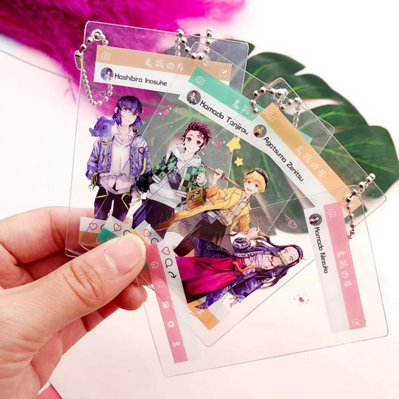 Fashion Anime Keychain Key Rings Demon Slayer: Kimetsu No Yaiba Acrylic Keychain