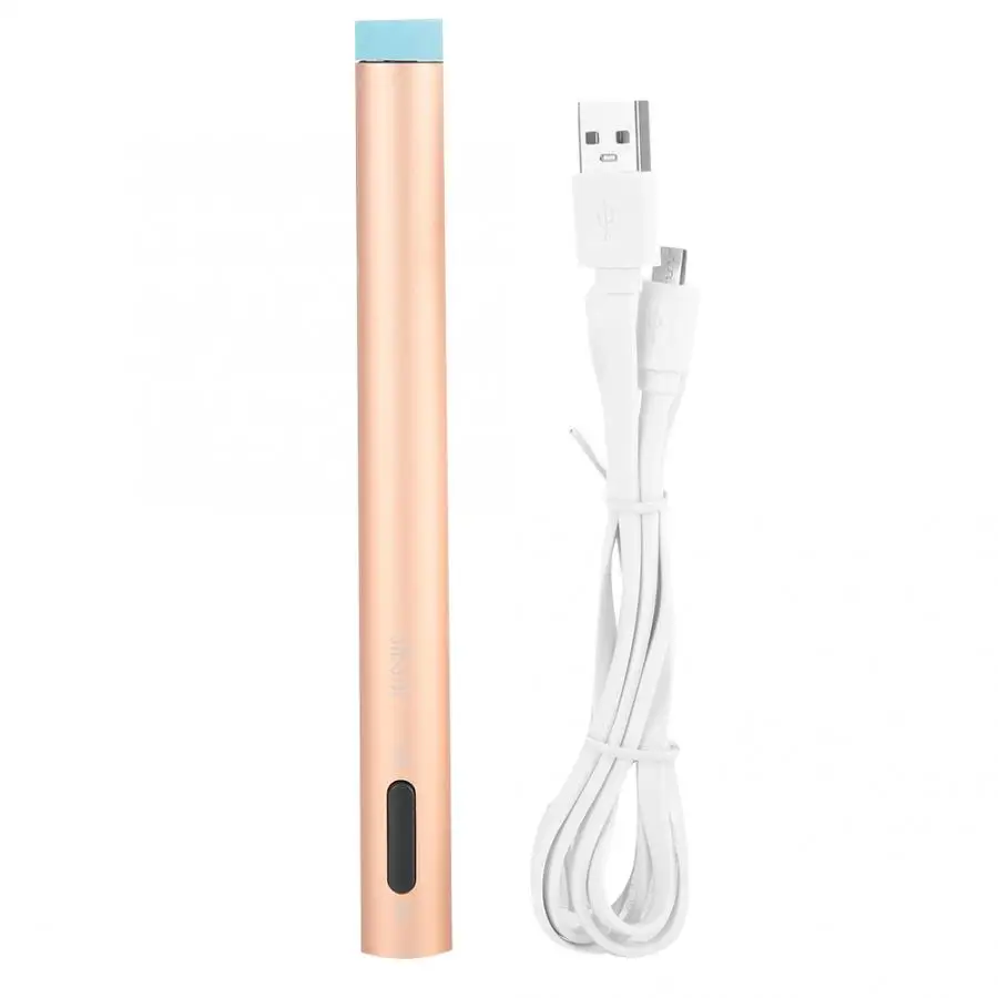 Champaign Gold Перезаряжаемый USB Электрический пилочка для ногтей ручка Педикюр Маникюр полировальная машина с светодиодный светильник - Цвет: Champaign Gold
