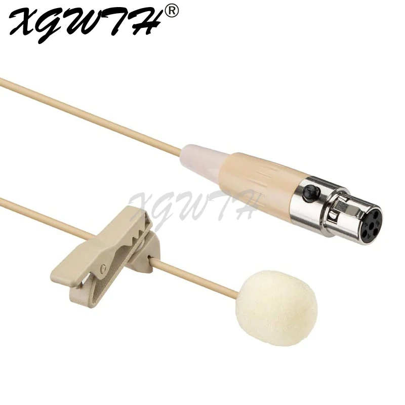 Lavalier Lapel Microphone 4 Pin Mini XLR Plug Omnidirectional Clipon