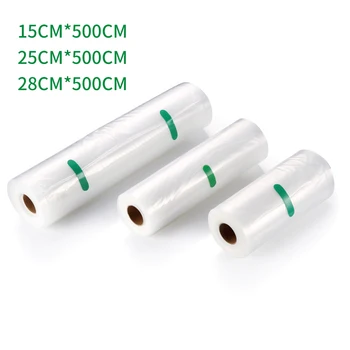 

Kitchen Food Vacuum Preservation Bag Storage Bags For Vacuum Sealer Long Keeping Food Fresh 15+25+28cm*500cm 3 Rolls/Lot