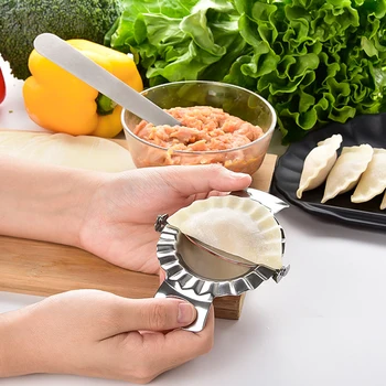 

Dumpling Mould Maker Slicer Cutter Stainless Steel DIY Easy Kitchen Tool Set E2S