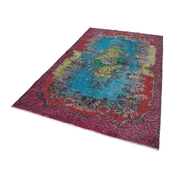 

180x280 Cm Multicolor Handmade Over Dyed Rug-6x9 Ft