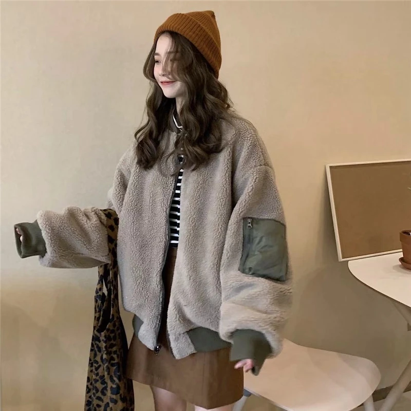 Двусторонняя одежда 2019 осенняя и зимняя куртка в Корейском стиле из овечьей