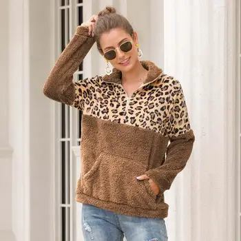 

Leopard Sweatshirt Women 2019 Winter Sweatshirt Warm Thick Plush Sweatshirt Female Autumn Sweatshirt For Women Hoody Ladies