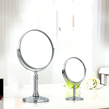 

Round Shape Simple Rotatable Beauty Makeup Mirror High Quality Double-Sided Normal Magnifying Stand Cosmetic Mirror