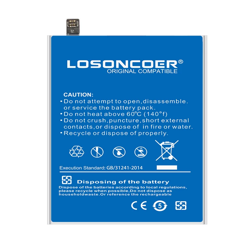 LOSONCOER 4450mAh BT-5508 батареи мобильного телефона для Leagoo T8S батарея большой емкости