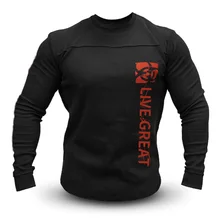 Мужской осенне-зимний свитер с круглым вырезом, Свободный пуловер с длинным рукавом, Спортивная рубашка для фитнеса, тренировок, спорта, отдыха, худи