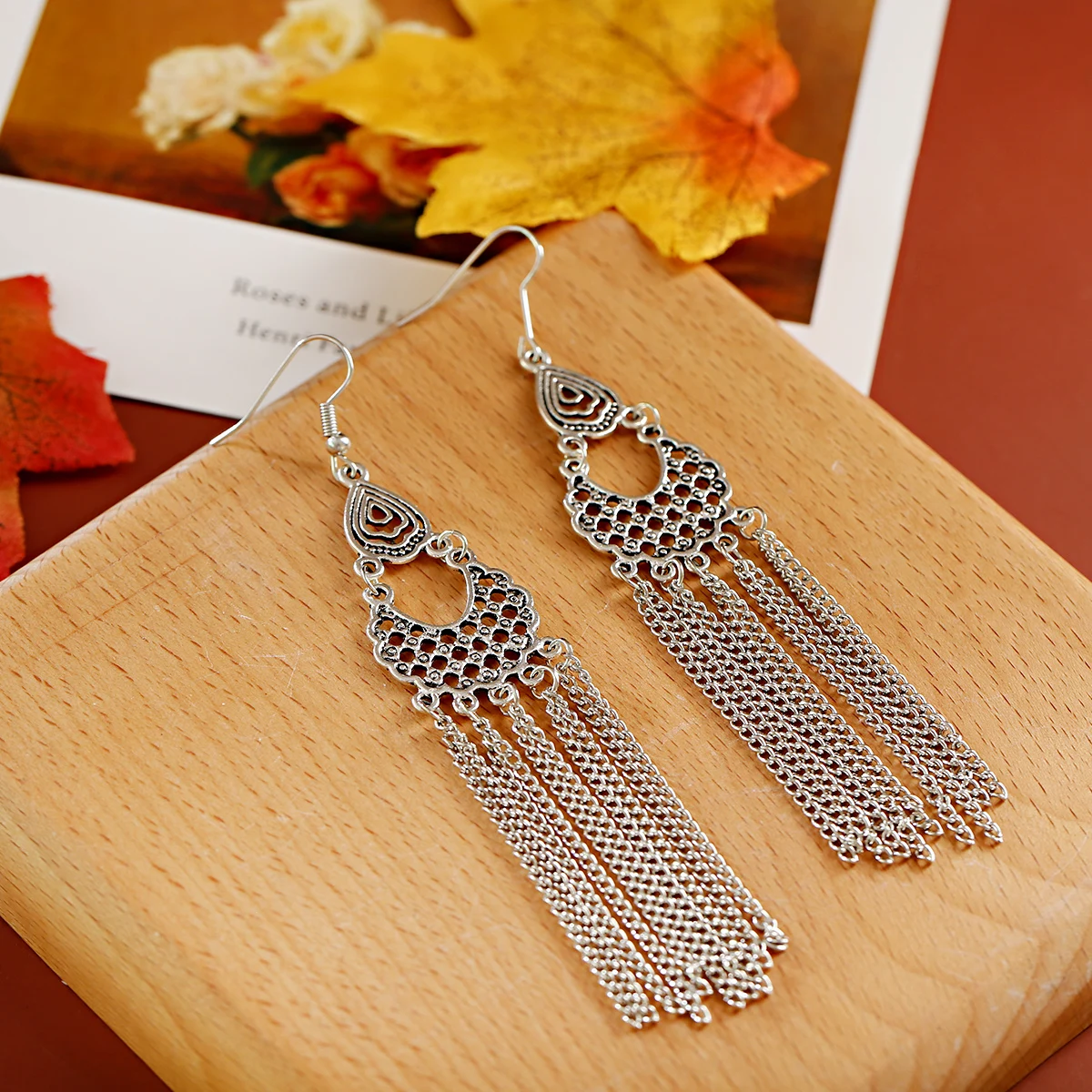 Chain Earrings for Women Long/Ethnic Earring Aesthetic Geometric Gypsy Dangle Ear Rings Indian Jhumka Jewelry Gift Kolczyki Girl dangle earrings long earrings drop earrings