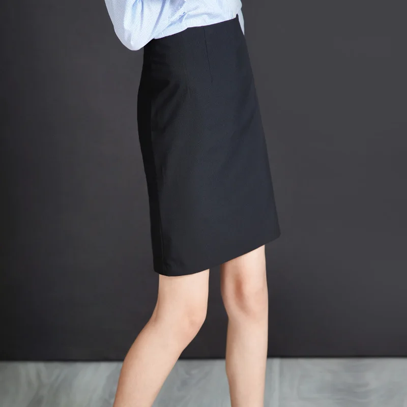 

Black And White with Pattern One-step Skirt Work Group Sheath Business Skirt High-waisted Formal Wear Skirt Women's Summer Elega