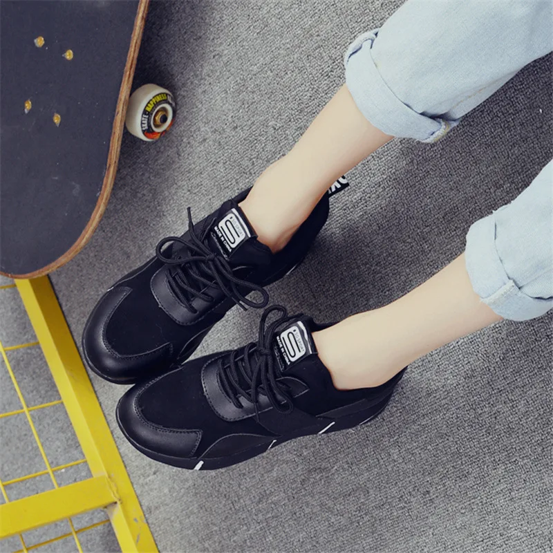 

Large Size 42 Athletic Shoes Women's 2019 New Style round-Toe Versatile Casual Lightweight Students Anti-slip Flat Running Shoes