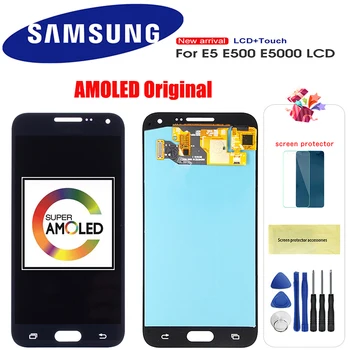 

AMOLED Original For Samsung Galaxy E5 LCD Touch Digitizer Sensor Glass Assembly E500 Display E5000 LCD E500F Display E500H E500M