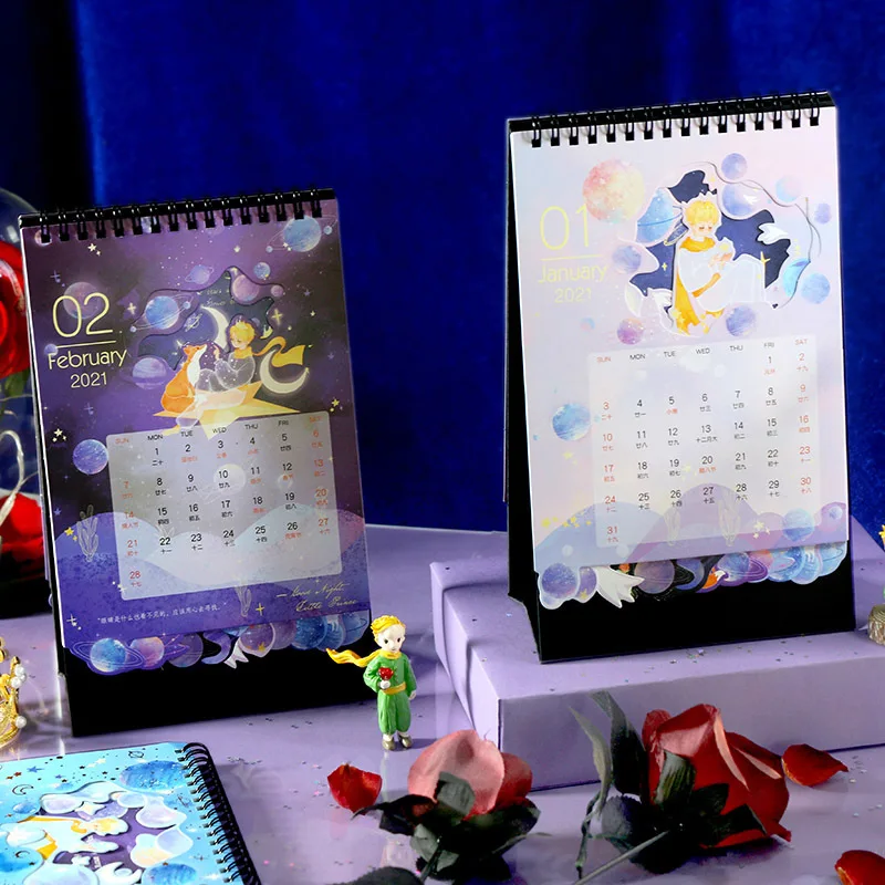 

Meet My Prince Cool Colorful Design 2021 Desk Calendar 152*245mm Creative Memo Notebook Supplies