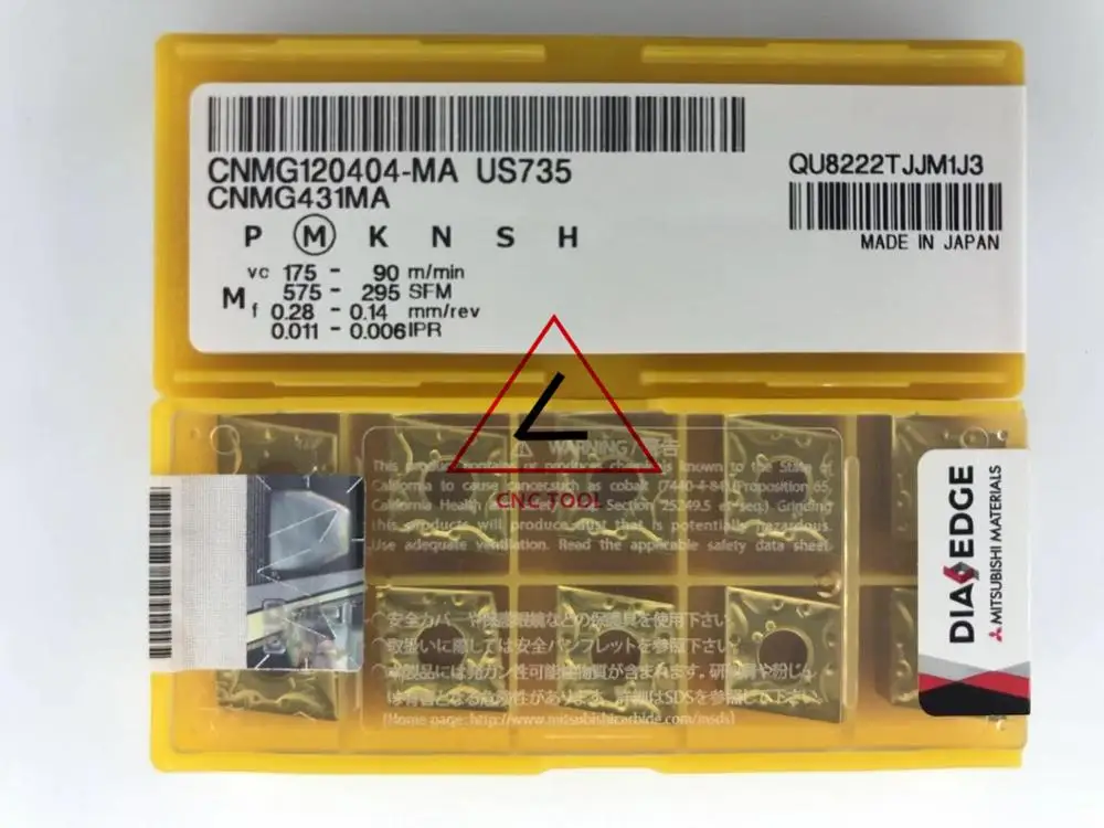 

Оригинальная Поворотная вставка CNMG 120404 MA US735, 10 шт., DIAEDGE