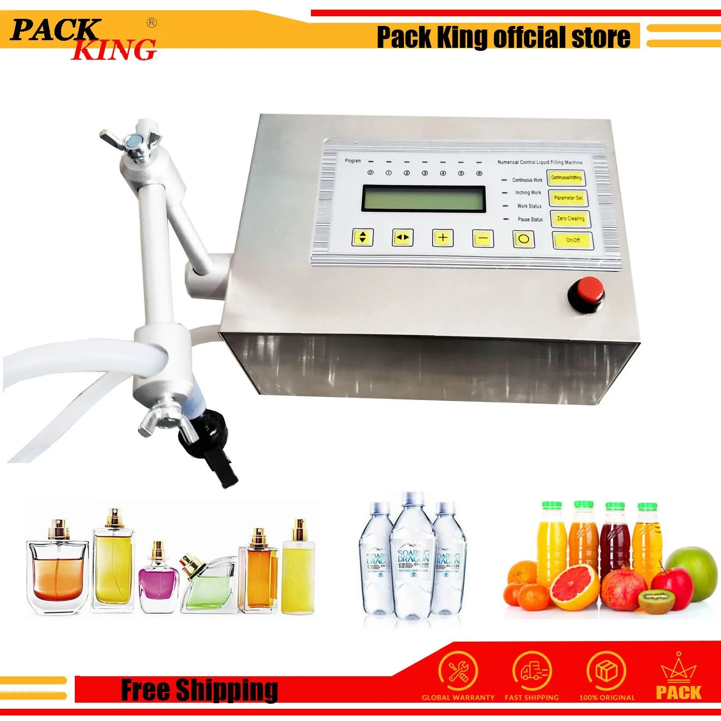 Máquina de llenado de líquidos con Control Digital, Mini pantalla Lcd eléctrica, botella de zumo leche, Perfume, aceite, agua, Envío Gratis