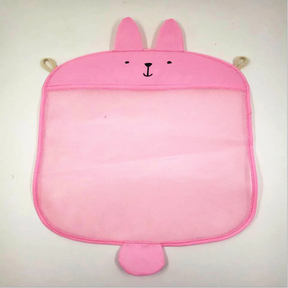 pink Кухонные принадлежности Мультяшные подвесные сумки корзина для хранения ванная комната малыш купальная сетка для игрушек форма сумка для хранения складной органайзер - Цвет: pink