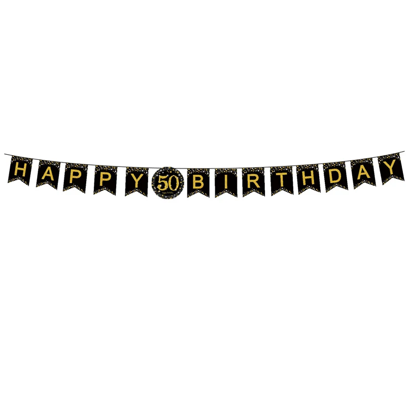 10 Leeiu Happy 30 40 50th день рождения одноразовая посуда набор для взрослых день рождения сувениры черная позолоченная бумажная тарелка чашка день рождения поставка - Цвет: 10