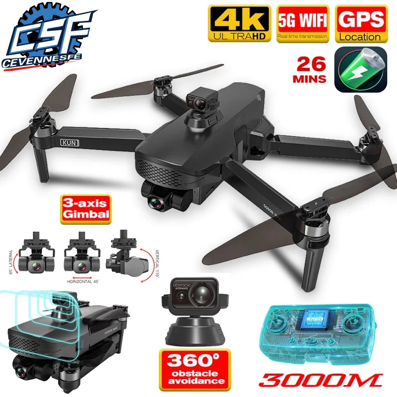 Дрон SG908 4K GPS FPV 2021 Wifi на трёхосевом подвесе бесколлекторный мотор PK SG907 5G | Игрушки