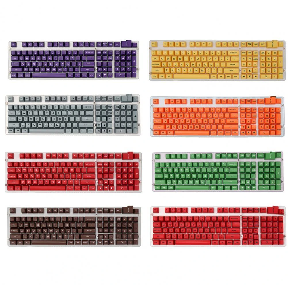 108Pcs Lightproof Solid Color Key Caps Keyboard Replacement Accessories for PC Laptop Mechanical Keyboard 3 