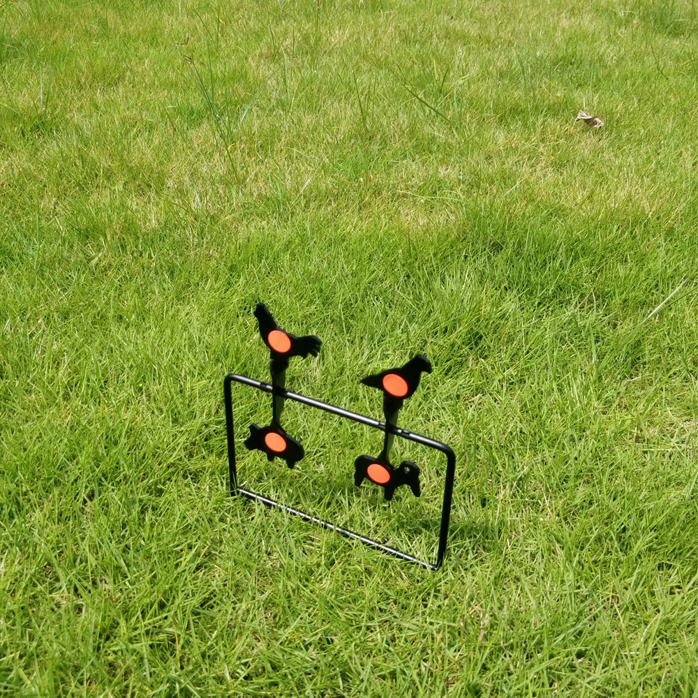 Metal spinner target caliber .177 air rifle pistol animals pattern self reset Plinking