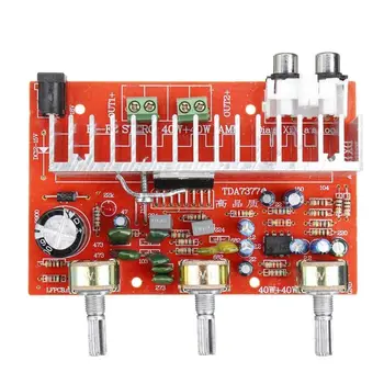 

TDA7377 Digital Power Amplifier 2.0 Channel 40W+40W Stereo Amplifiers Voice Frequency Board Car DIY Amplificador Home Theater