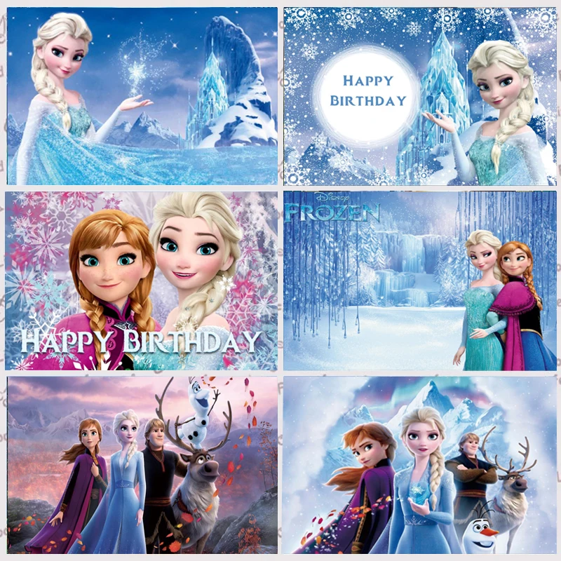 Snow Queen Princess Backdrop Christmas Winter Girl Birthday Party Photography Background Photo Booth Studio Props Banner | Электроника