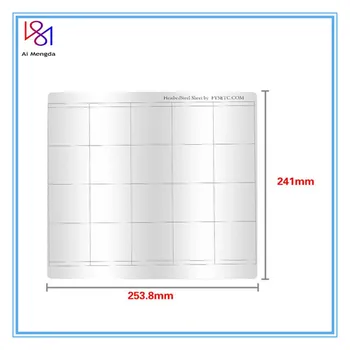 

1pc Prusa i3 Mk3 Mk52 Spring Steel Sheet HeatBed Platform 3D Printer Printing Buildplate 253.8*241mm For Reprap 3D Printer Parts