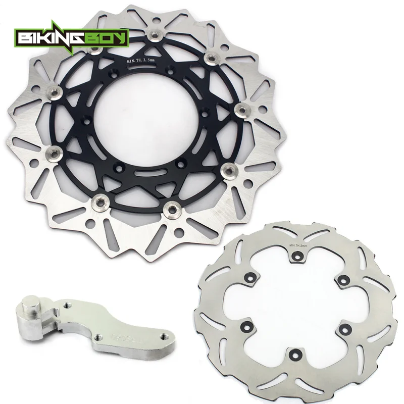 BIKINGBOY yz WR 125 250 98-07 WR 250 450 F 03-16 YZ250F ввиде горшка 01-06 YZ450F 03-07 05 спереди и сзади тормозные диски роторы кронштейн 320 мм