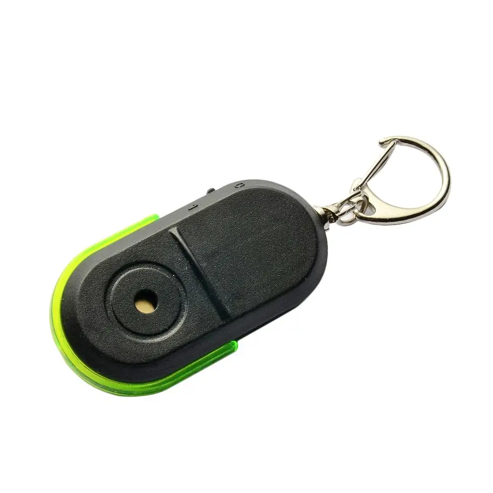 Беспроводной детектор ключей сигнализации анти-потеря брелок для ключей с локатором свисток светильник светодиодный звуковой трекер вещи - Цвет: Green