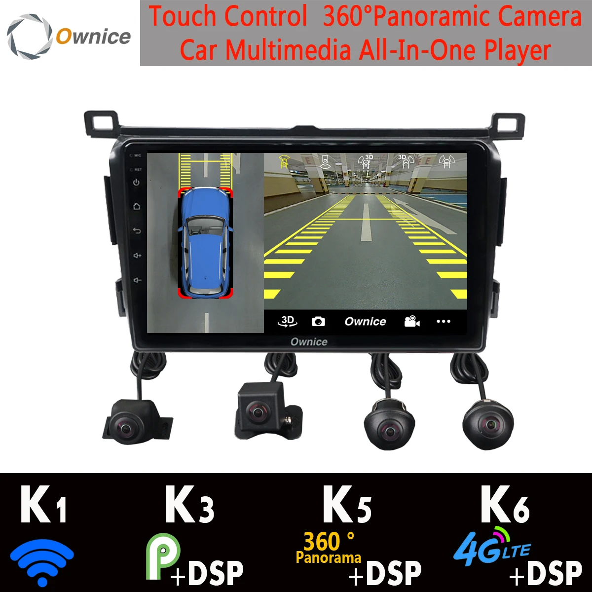 

360°Panoramic 4G+WiFi 8Core 4+64G Android 9.0 Car Multimedia Player Radio For Toyota RAV4 RAV 4 2013-2019 GPS SPDIF DSP CarPlay