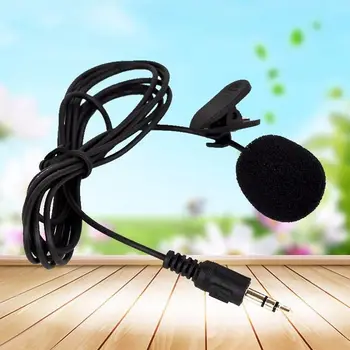 

Clip on Lapel Microphone MIC condenser Microfono Microphone Portable Head-mounted Wired Headset Hands-free Amplifier Speaker
