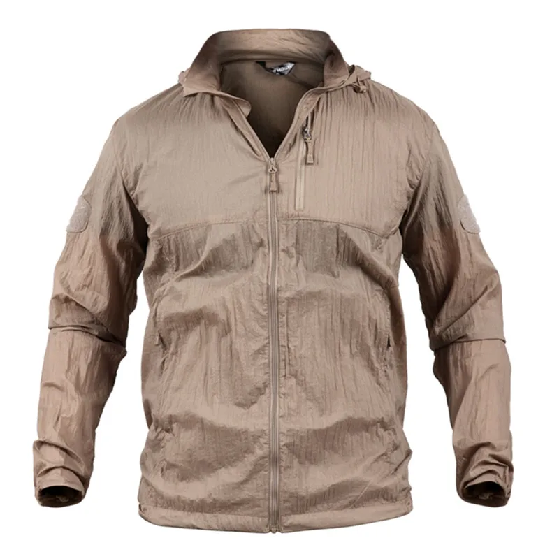 Tactical Quick Dry Hiking Jacket Men Summer Outdoor Sports Sunscreen Skin Breathable Coat Hunting Fishing Camping Jackets