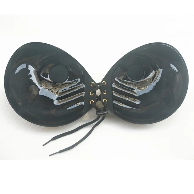 1 string black Пуш-ап толстый самоклеющийся волшебный бюстгальтер без спинки без бретелек застежка спереди палочка на силиконовом геле усилитель декольте невидимый бюстгальтер - Цвет: 1 string black